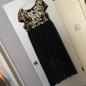 Black and Gold cocktail dress